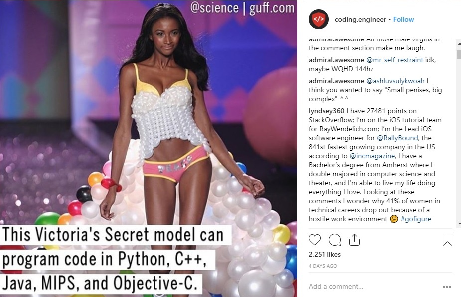 Người mẫu Victoria's Secret kiêm lập trình viên ảnh 1 Nguoi mau Victoria's Secret kiem lap trinh vien anh 1