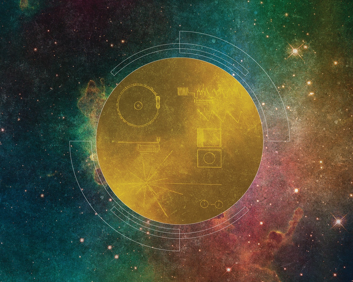 Dia Vang tau Voyager - buc tam thu nhan loai gui den vu tru hinh anh