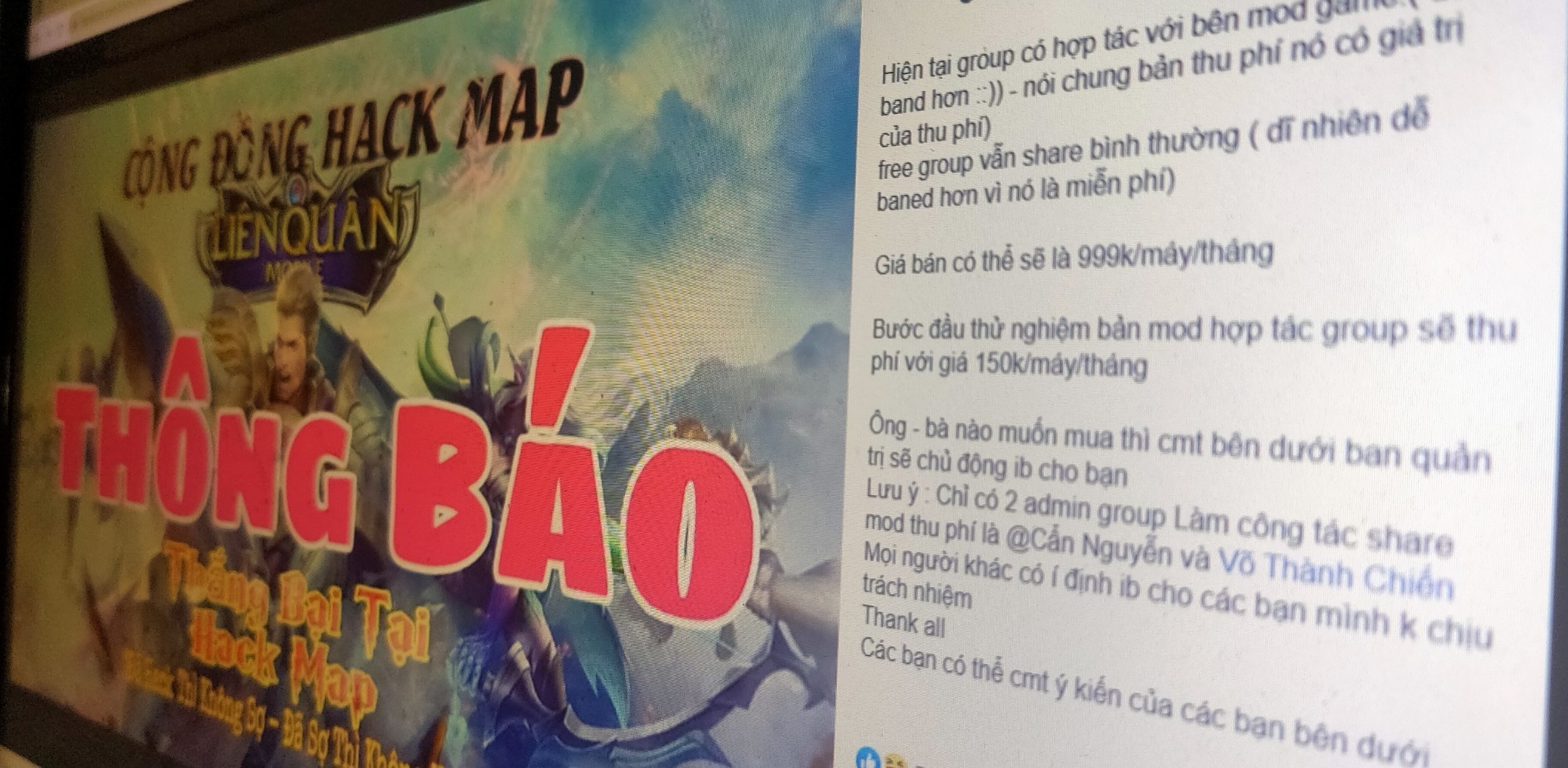 Hack map Lien Quan Mobile gia gan 1 trieu dong/thang o Viet Nam hinh anh