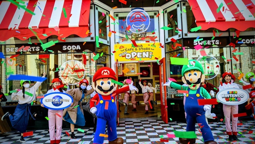 Cong vien Super Nintendo World nhin tu tren cao hinh anh