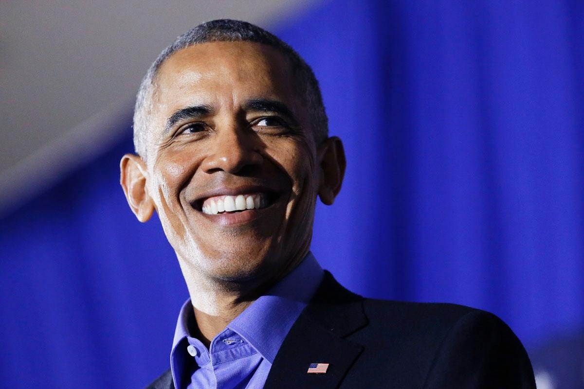 Tong thong Macron an trua 'rieng tu' voi Obama o Paris hinh anh