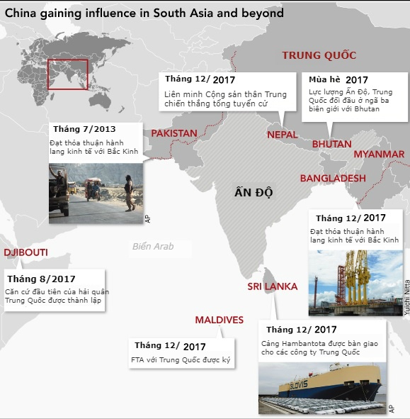 Trung Quốc giành ảnh hưởng ở Nam Á ảnh 3 Trung Quoc gianh anh huong o Nam A anh 3