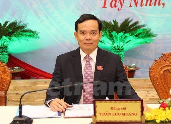 Ông Trần Lưu Quang tái đắc cử Bí thư Tỉnh ủy Tây Ninh khóa X, nhiệm kỳ 2015-2020. Ảnh: TTXVN