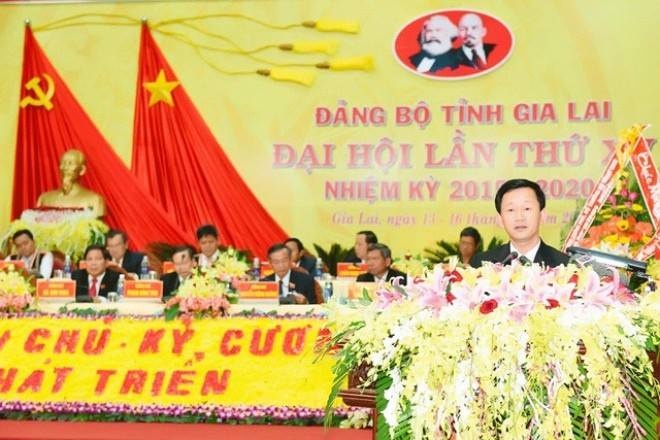 Ông Dương Văn Trang phát biểu tại hội nghị. Ảnh: Báo Gia Lai.