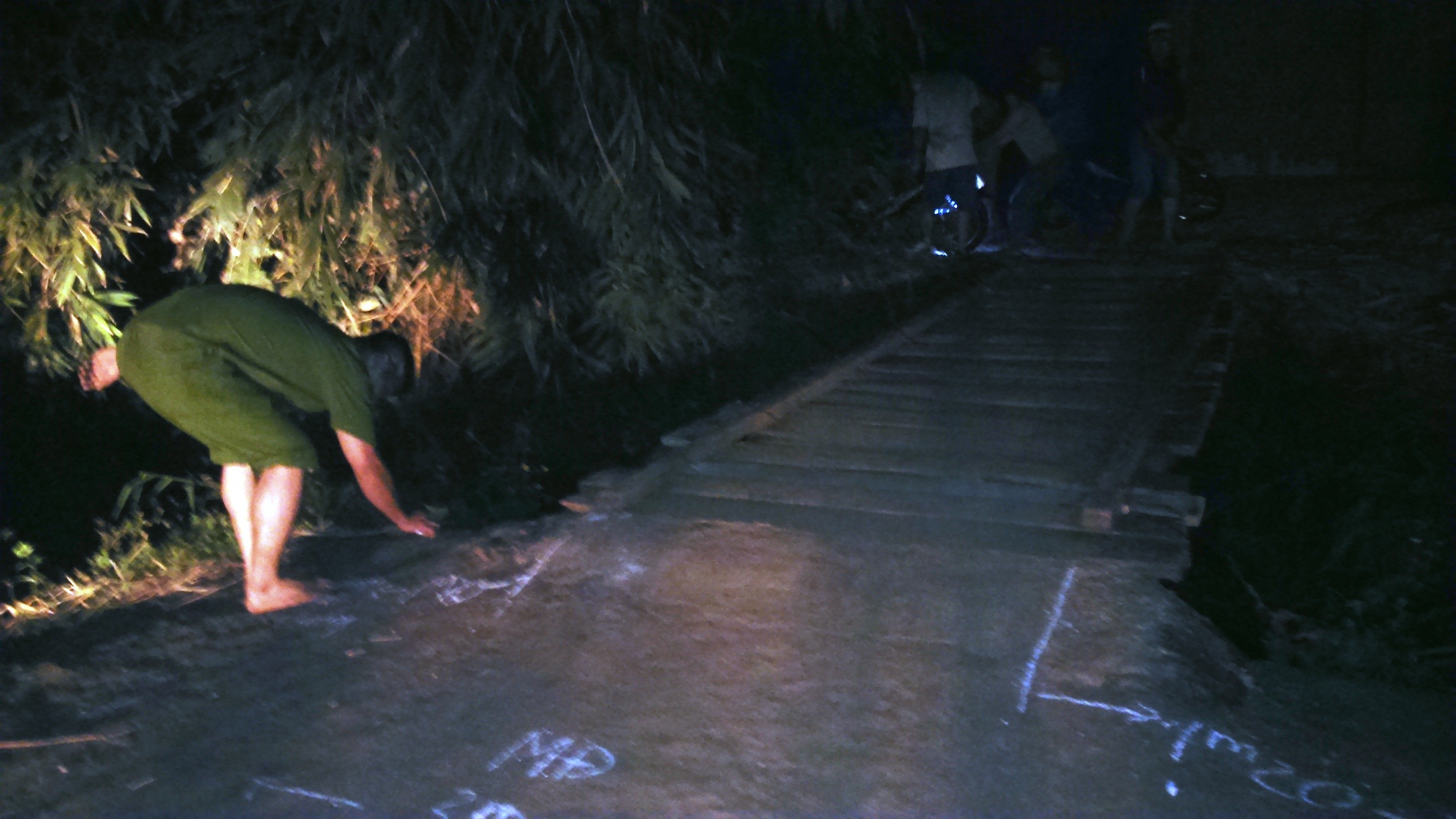 Di qua cau go, nguoi phu nu roi xuong suoi tu vong hinh anh