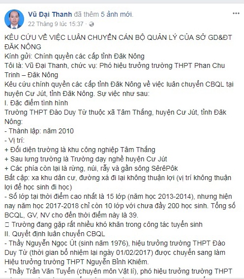 Phó hiệu trưởng kêu cứu ảnh 1 Pho hieu truong keu cuu anh 1