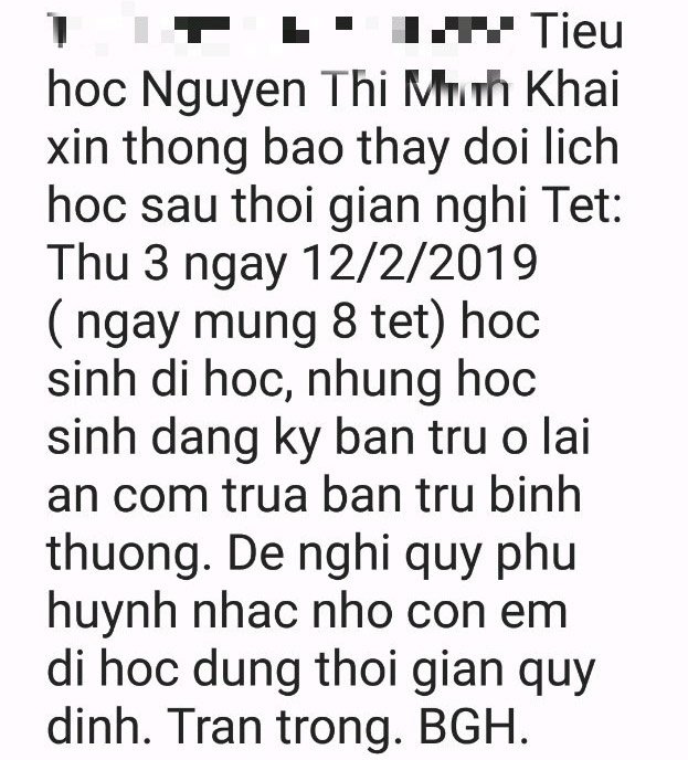 Trường nghỉ dạy sau Tết ảnh 1 Truong nghi day sau Tet anh 1
