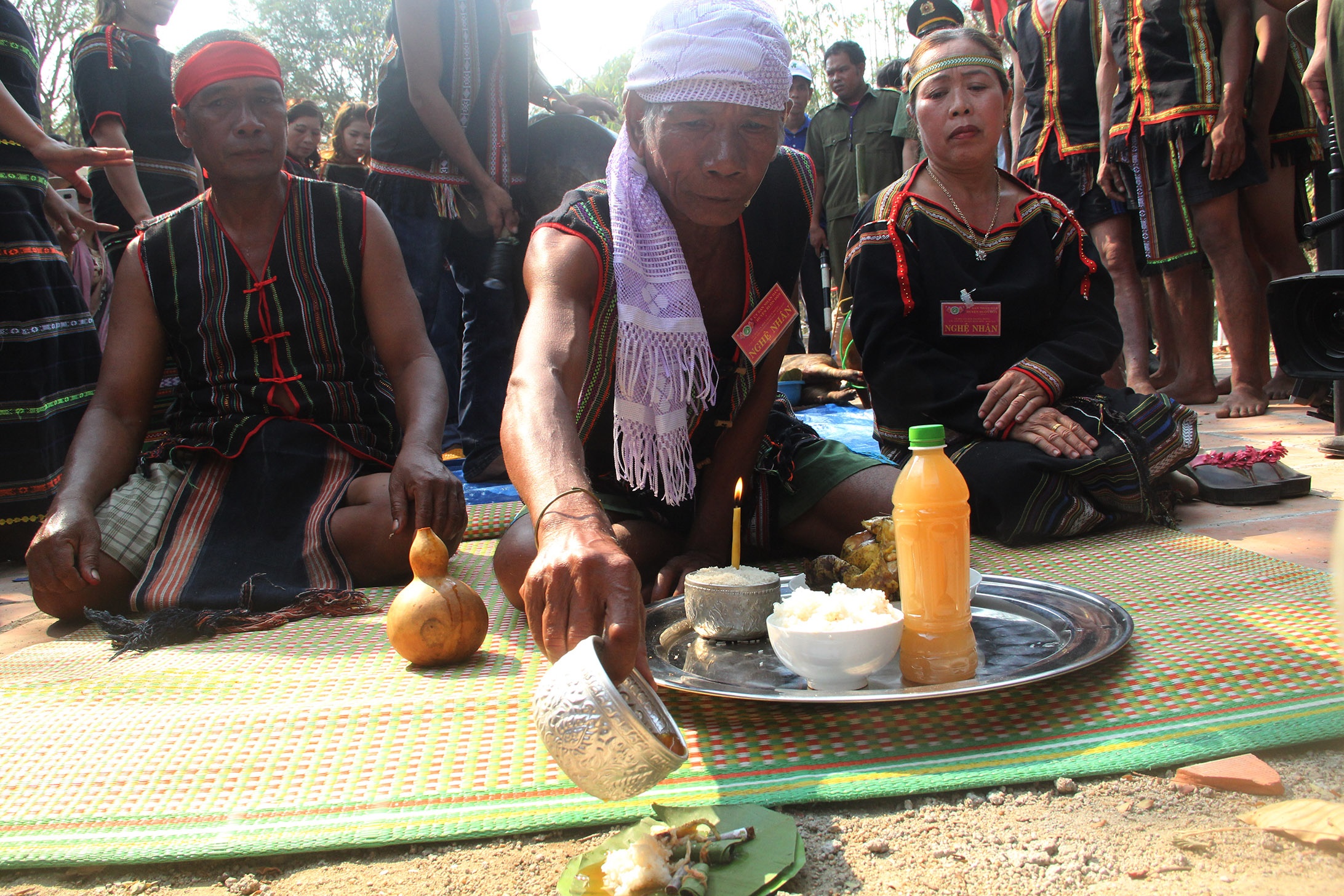 Nguoi dan giet ga va lon cung suc khoe cho gan 20 con voi hinh anh