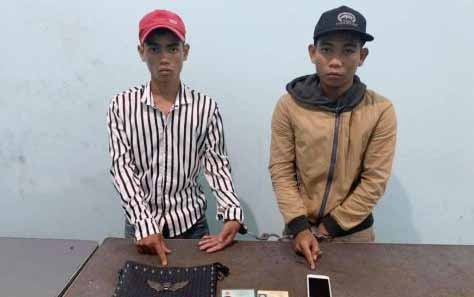 Bat hai thanh nien giat tui xach cua co gai di duong hinh anh