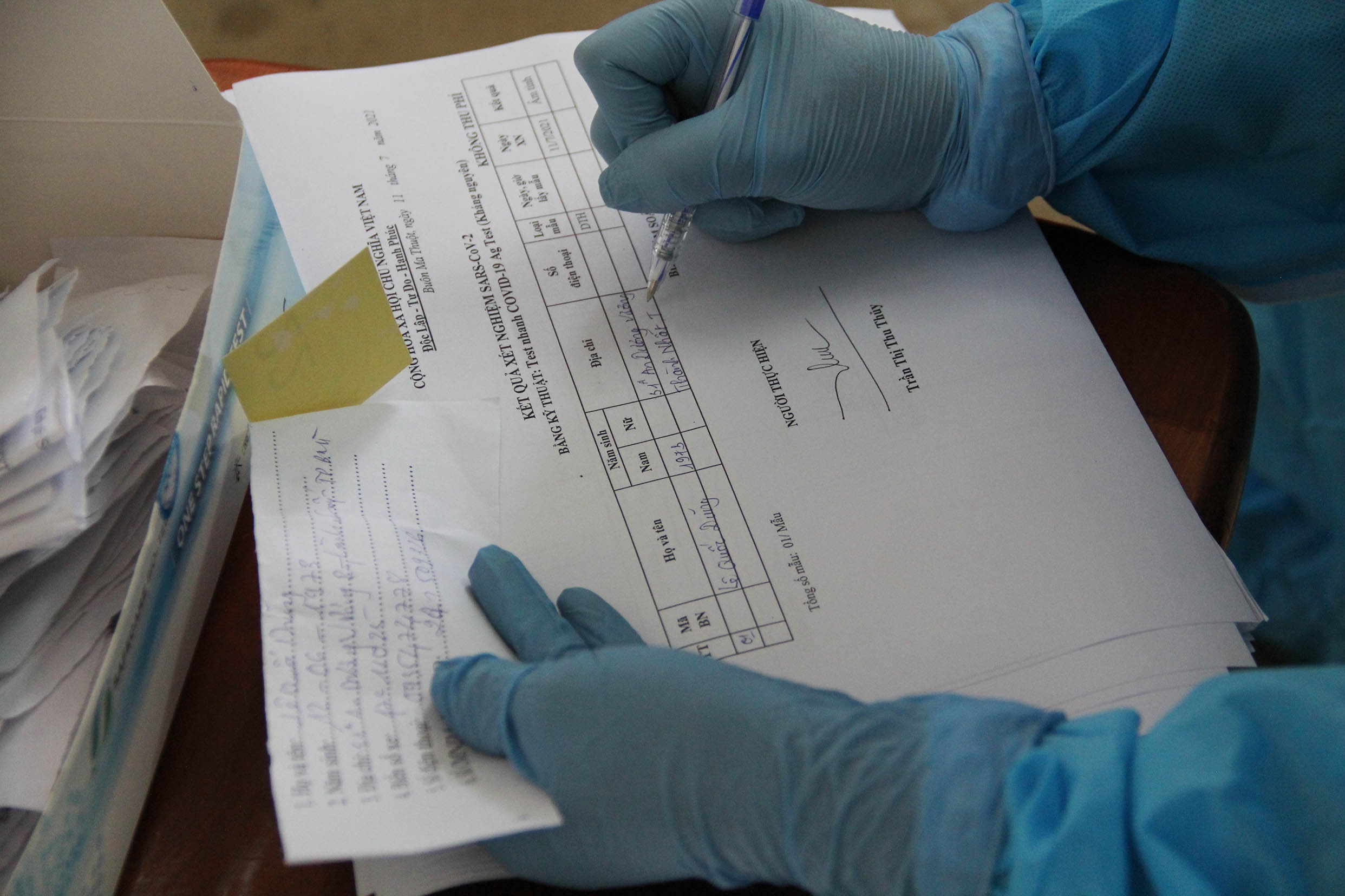 Test nhanh Covid-19 doi voi tai xe anh 12