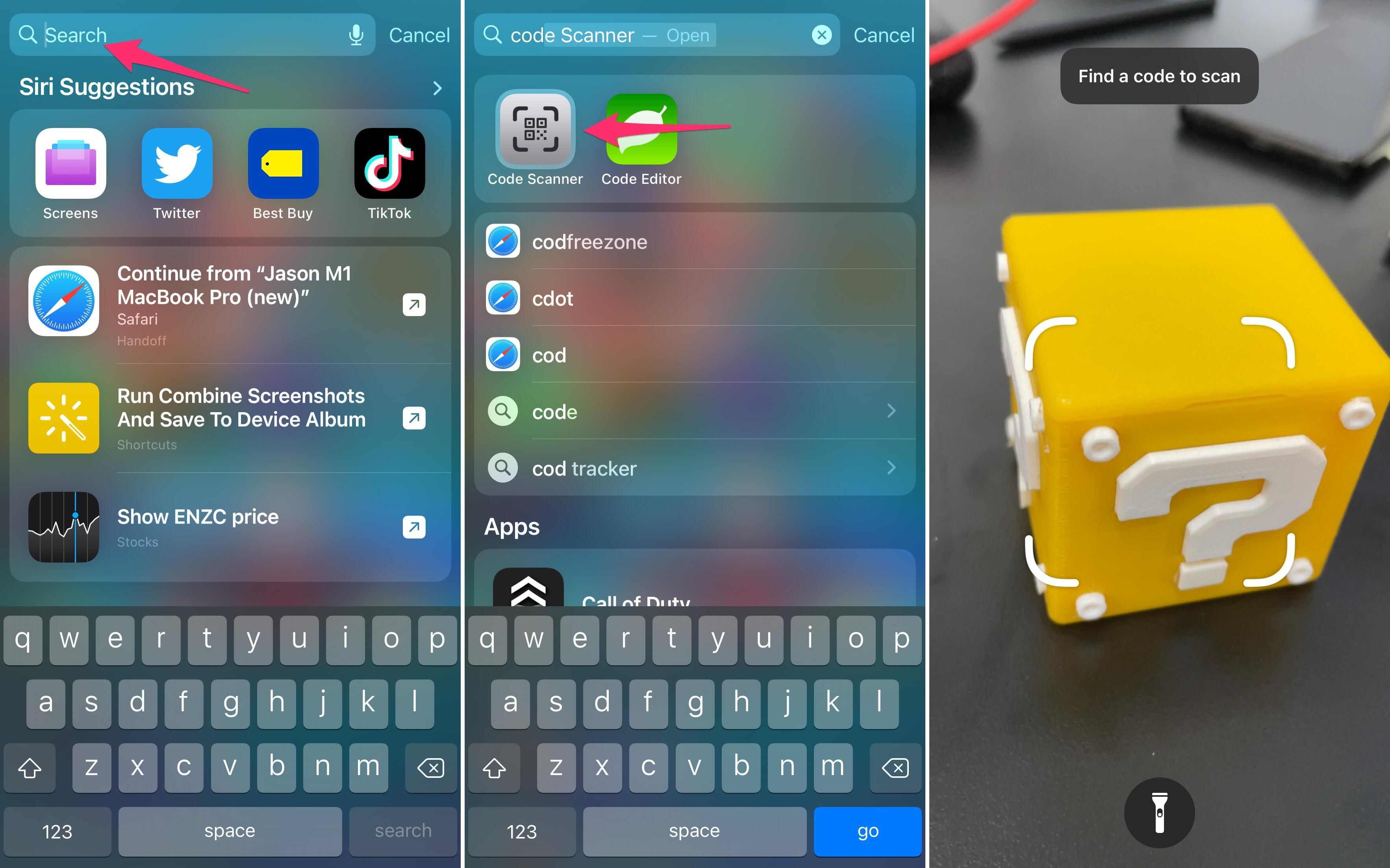 Cach tim tinh nang quet ma QR tren iPhone anh 1