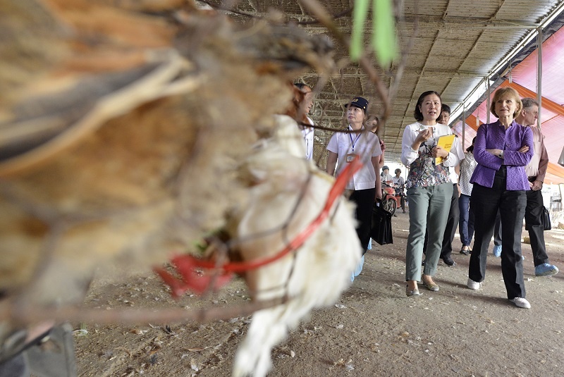 Thu truong Y te My thi sat vung tiem an dich cum gia cam hinh anh