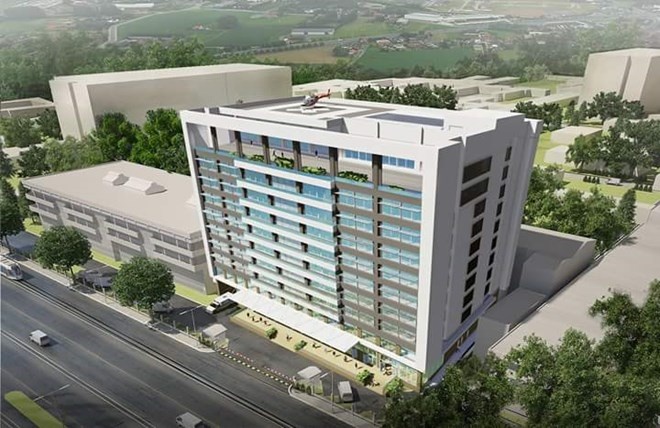 Benh vien Bach Mai xay khu dieu tri co san do truc thang hinh anh