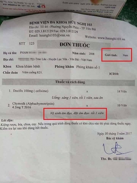 Bac si ke thuoc chua benh phu khoa cho be trai anh 1