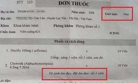 Bac si ke thuoc chua benh phu khoa cho be trai 9 tuoi hinh anh