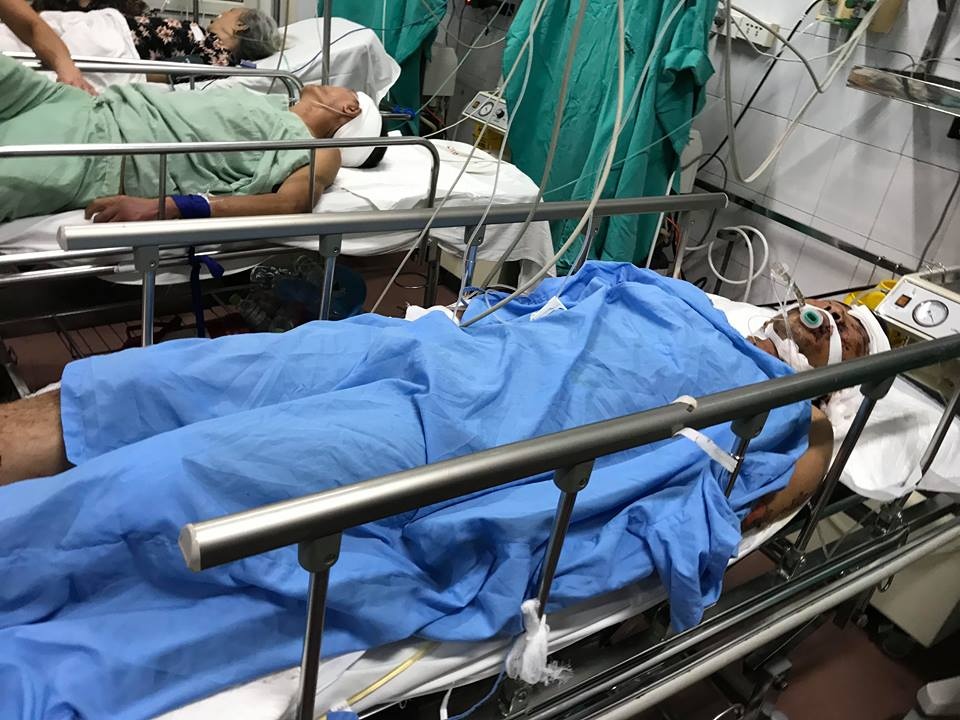 Tai xe xe ben vu lat tau o Thanh Hoa dang hon me hinh anh