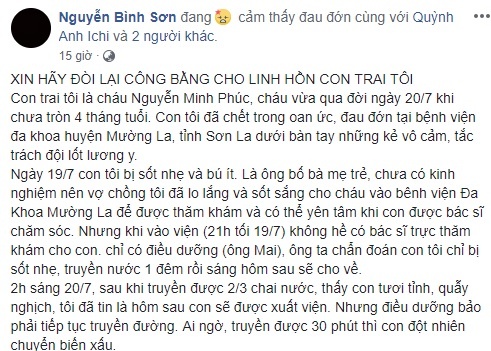 Bất lực nhìn con trai 4 tháng tử vong ảnh 1 Bat luc nhin con trai 4 thang tu vong anh 1