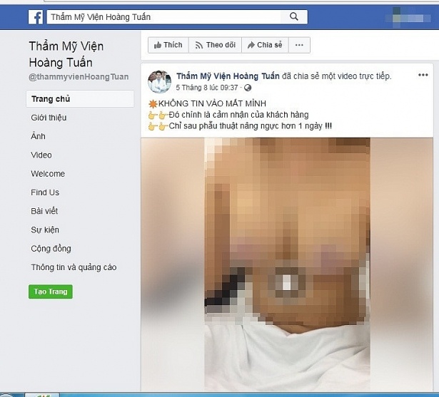 Tham my vien Hoang Tuan bi phat vi quang cao nang nguc trai phep hinh anh