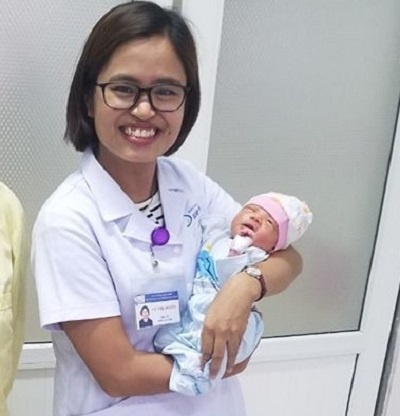 Cuu song thai phu bong rau non anh 1