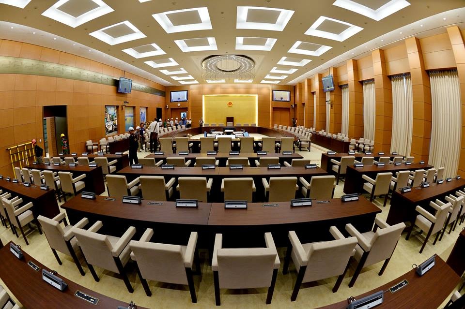 Đầu tuần tới, phòng họp này sẽ được sử dụng trong phiên họp tháng 10 của Ủy ban Thường vụ Quốc hội.