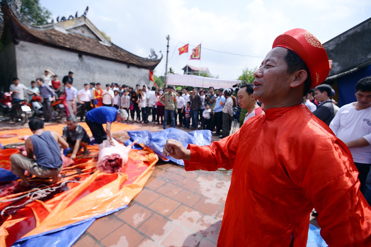 Man khai dao chem lon dau nam moi hinh anh