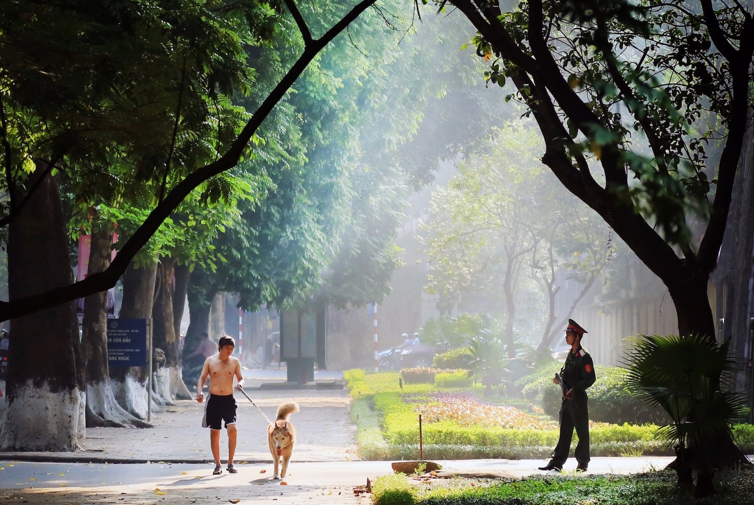 Ve lang man cua pho phuong Ha Noi mua thu hinh anh