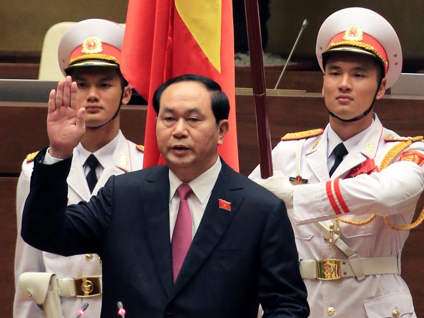 Dai bieu chuc mung Chu tich nuoc Tran Dai Quang tai dac cu hinh anh