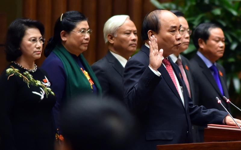 Phut tuyen the nham chuc cua Thu tuong Nguyen Xuan Phuc hinh anh