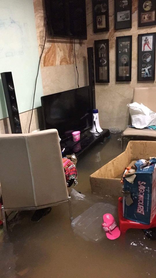 biet thu cua Dam Vinh Hung bi ngap nuoc sau mua anh 6