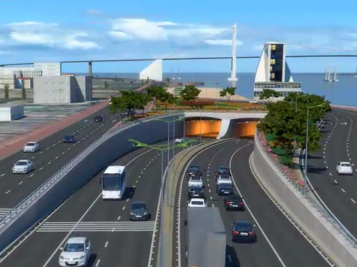 Hinh anh mo phong ham vuot song Han o Da Nang hinh anh