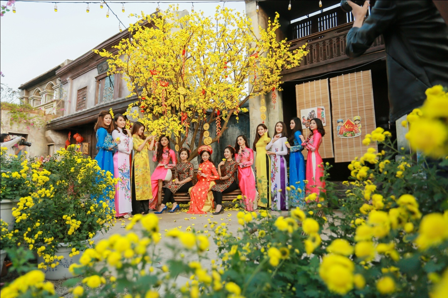 gioi tre chup anh voi hoa dao anh 1