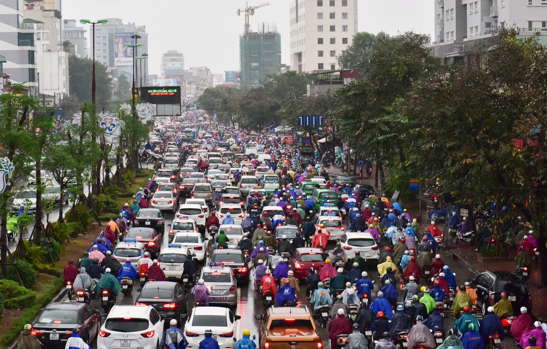 Xe hop rong ran,  chen ep xe may trong mua gio anh 11