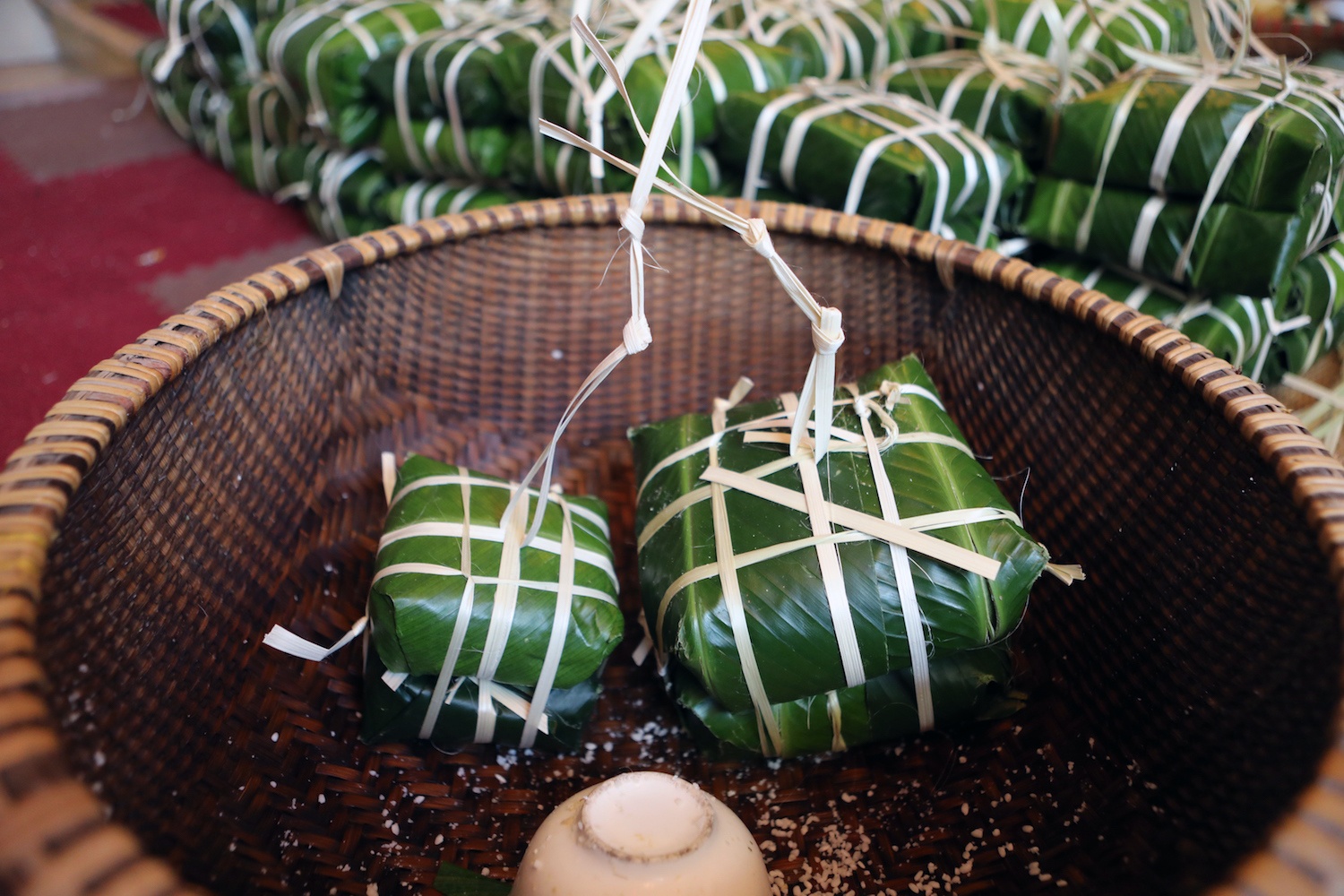 goi banh chung Tet o Ha Noi anh 14