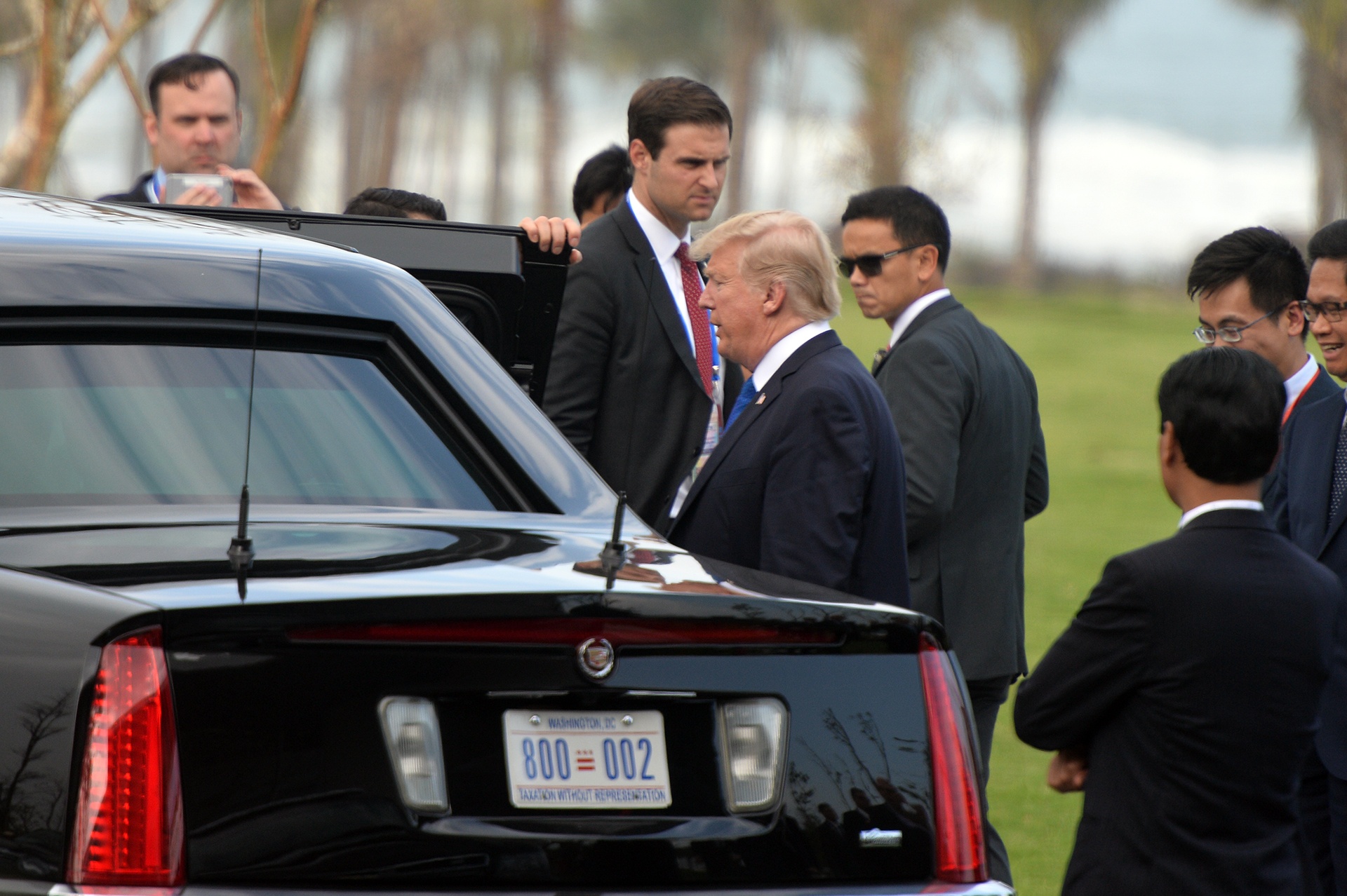 Can canh mat vu My bao ve khi Tong thong Trump phat bieu hinh anh