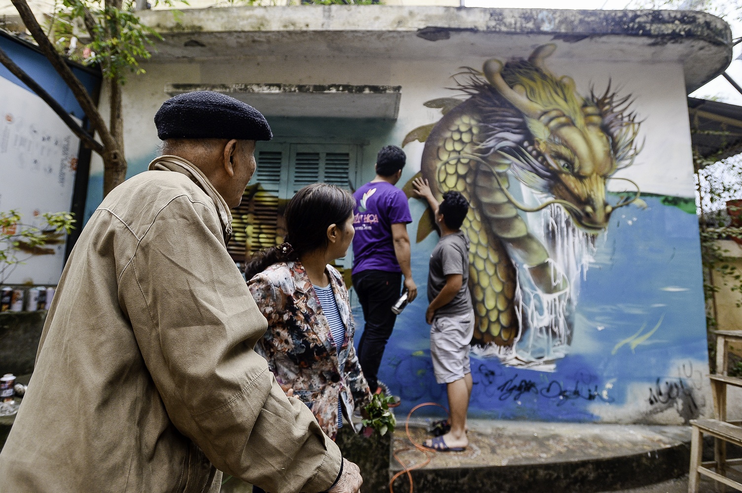 tranh tuong o Ha Noi anh 12