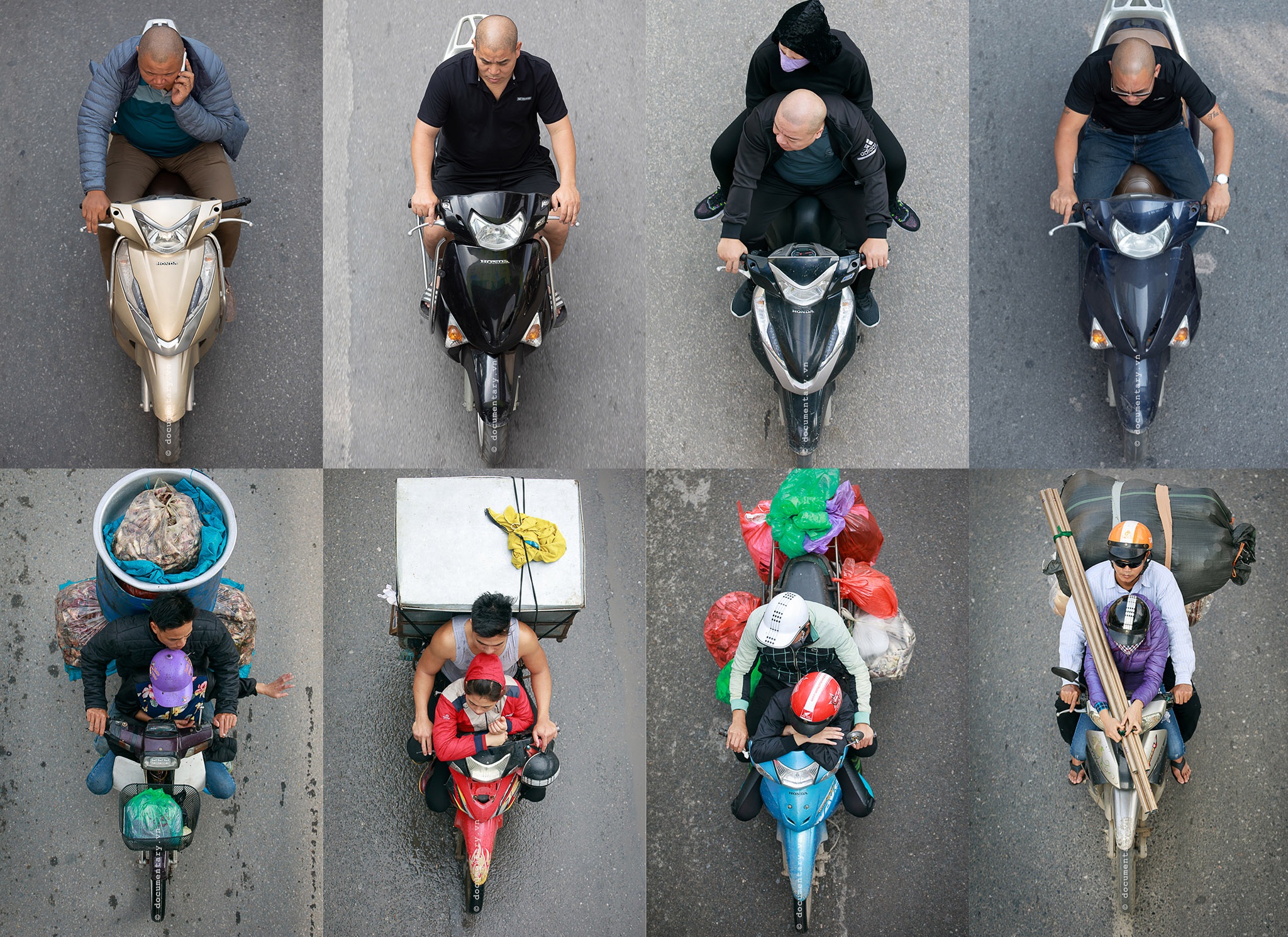 Buc tranh ky la ve giao thong Ha Noi hinh anh