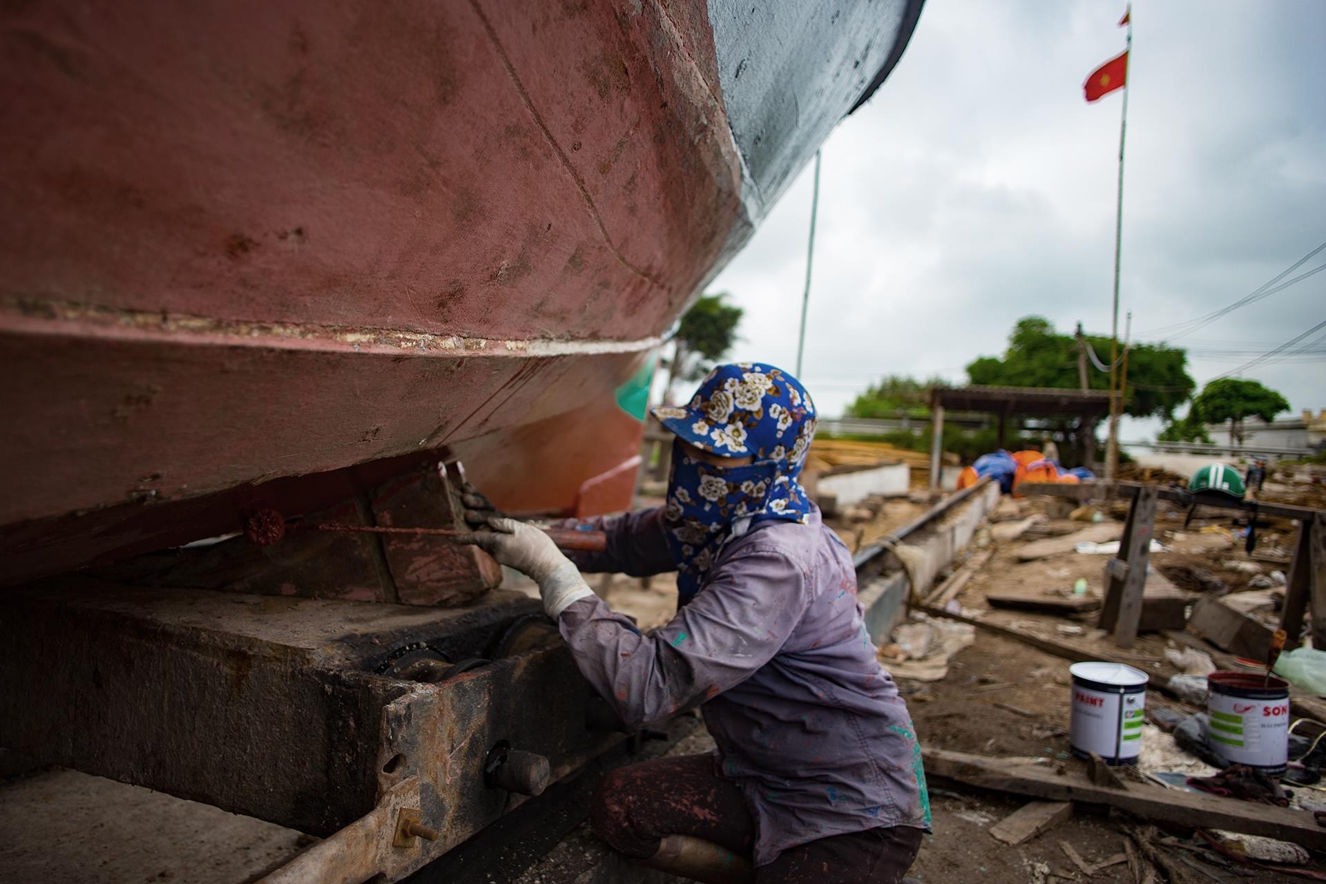 nghề đóng tàu đi biển ở Nam Định ảnh 19 nghe dong tau di bien o Nam Dinh anh 19