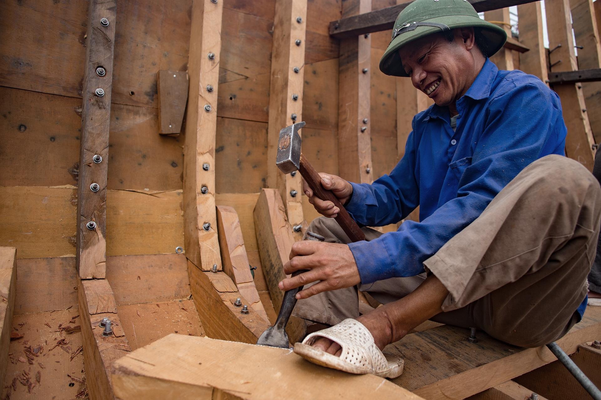 nghề đóng tàu đi biển ở Nam Định ảnh 4 nghe dong tau di bien o Nam Dinh anh 4