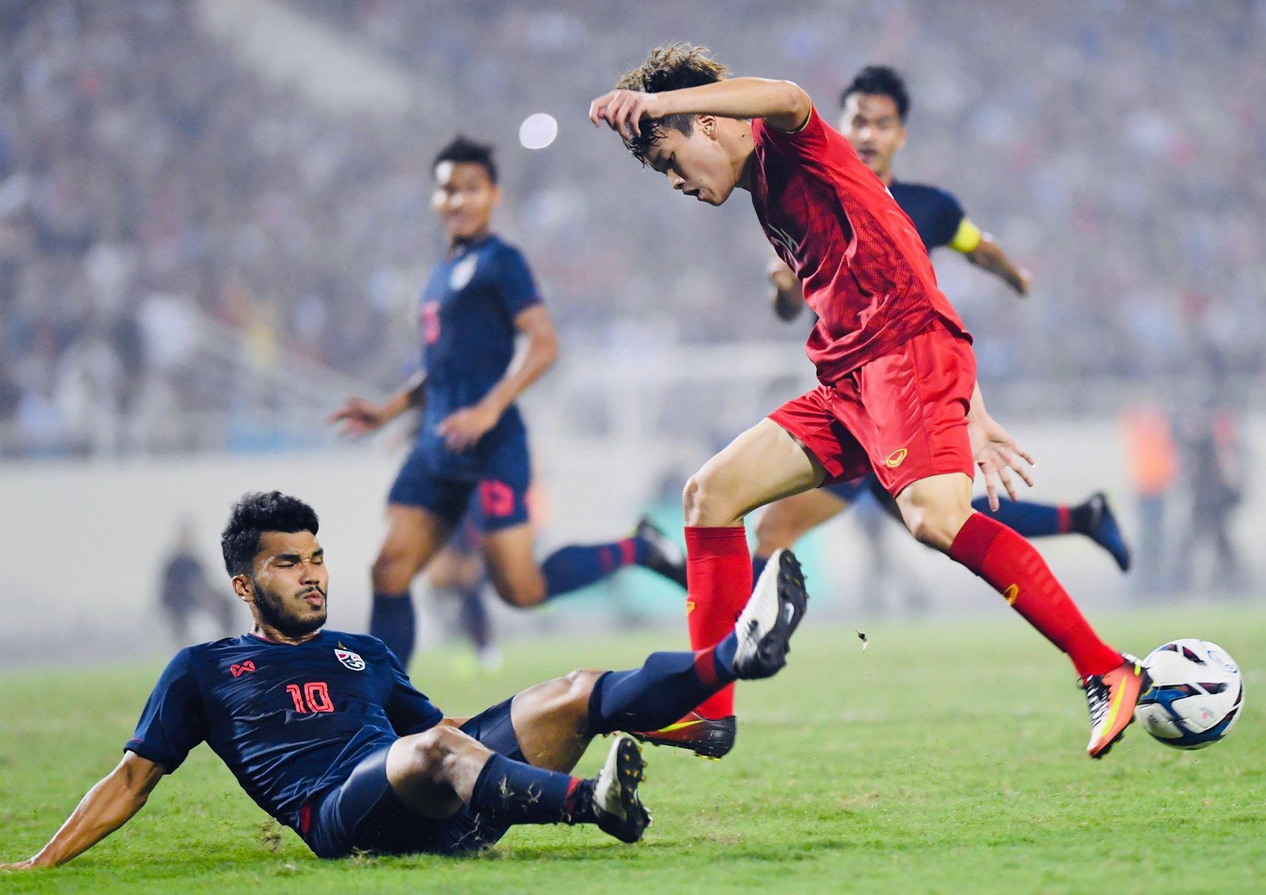 Khoanh khac U23 Viet Nam de bep nguoi Thai kho tin tren san My Dinh hinh anh