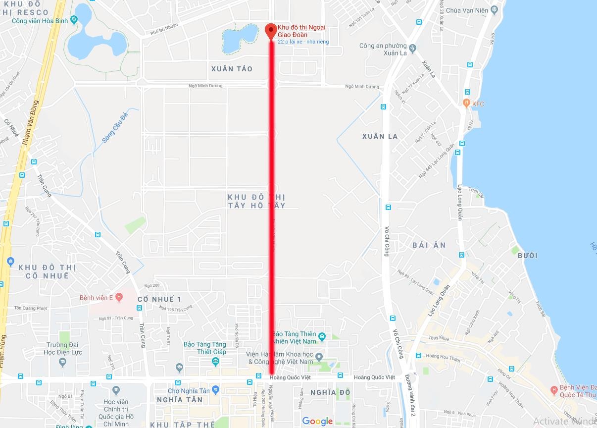 duong moi noi Nguyen Van Huyen va khu Ngoai giao doan anh 14