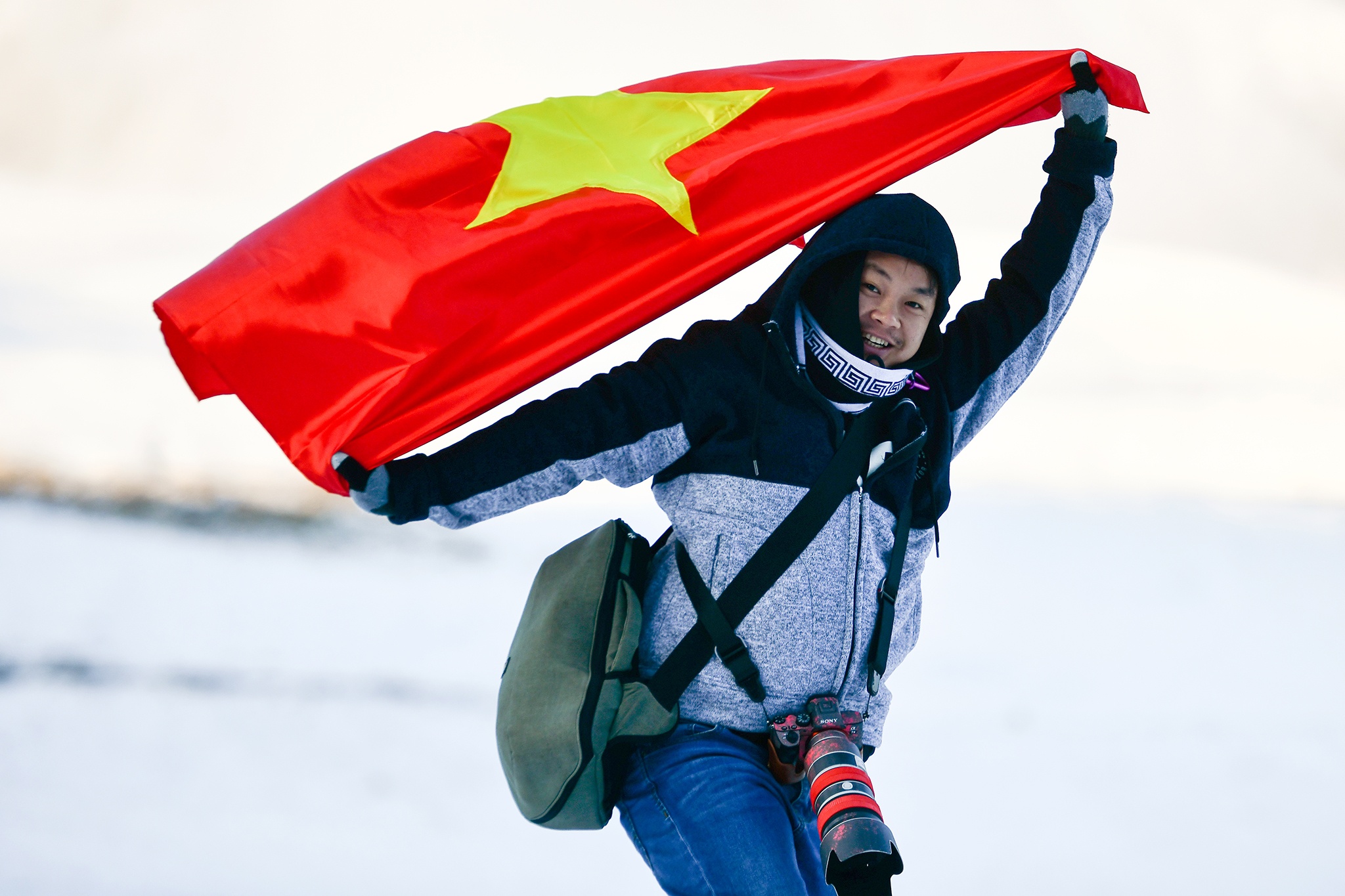 No gion voi tuyet trong gia lanh am 9 do C o Han Quoc hinh anh