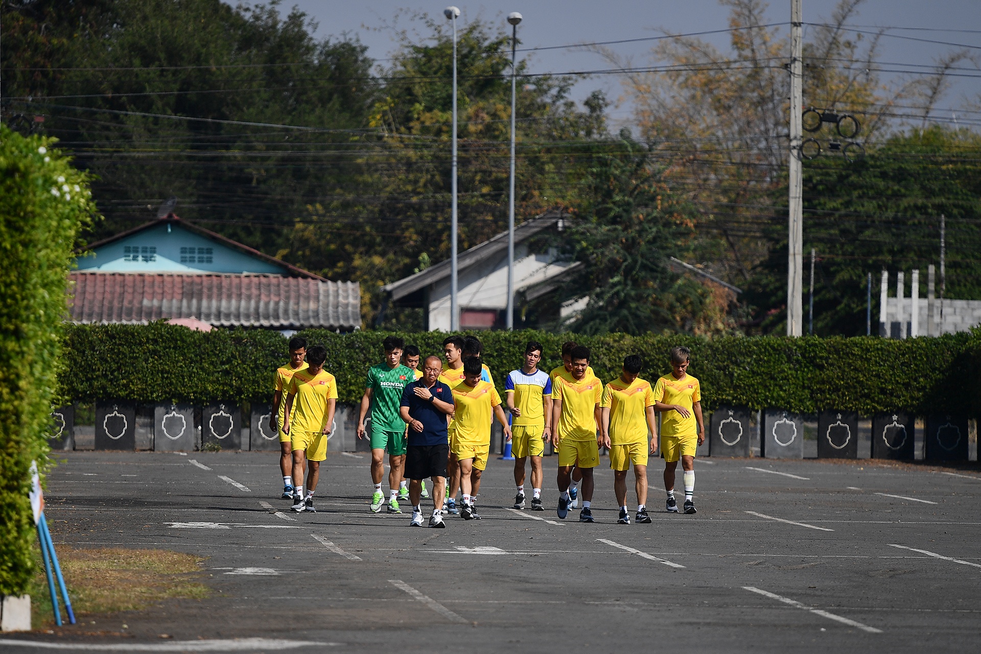 thay tro Park Hang-seo tap luyen o Buriram anh 1