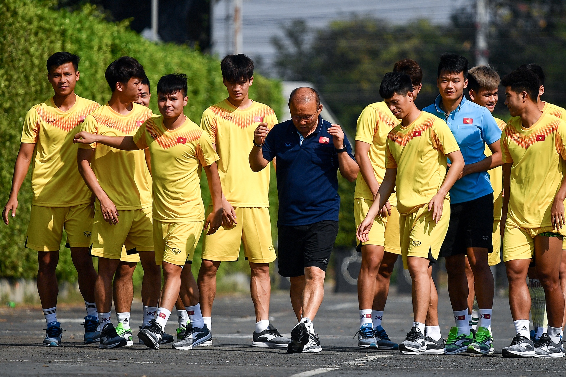 thay tro Park Hang-seo tap luyen o Buriram anh 4