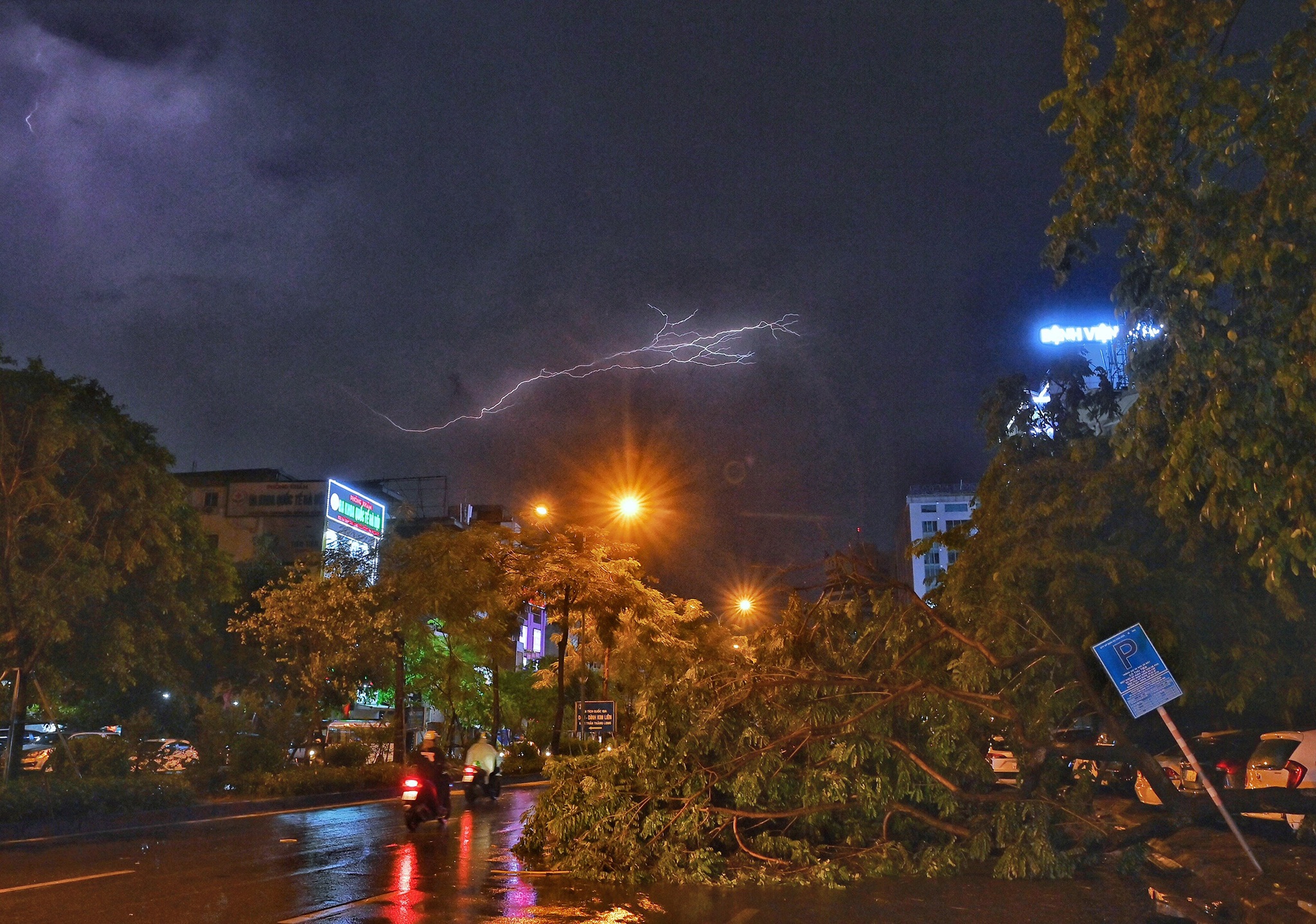 mua lon cay do ngap lut o Ha Noi anh 1