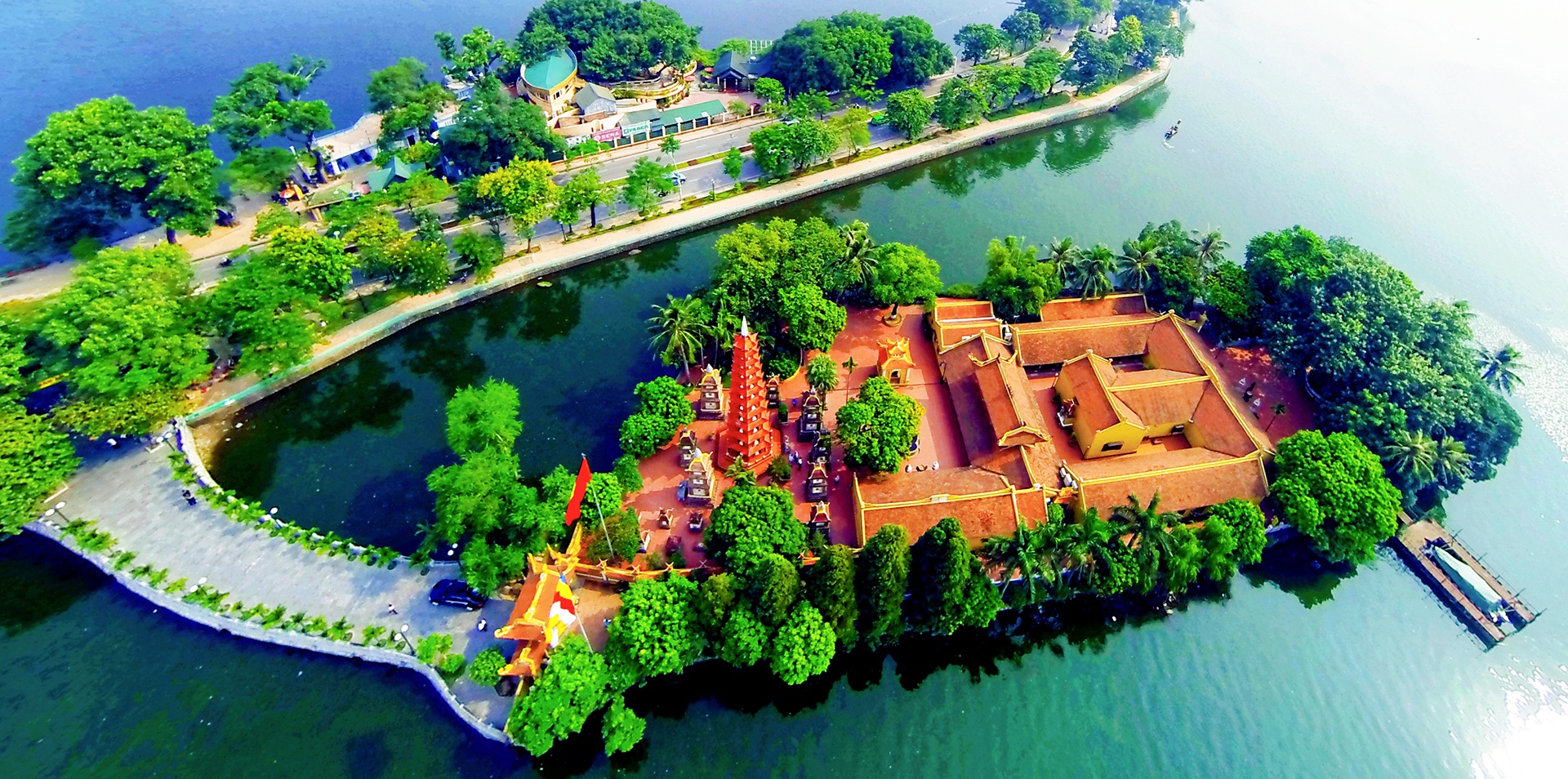 Song, ho Ha Noi nhin tu tren cao hinh anh