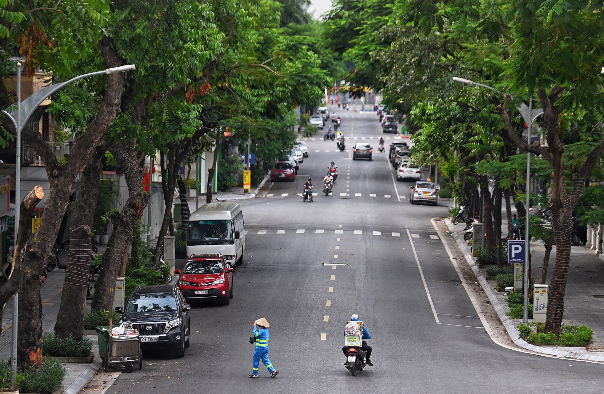 duong pho Ha Noi ngay dich anh 3