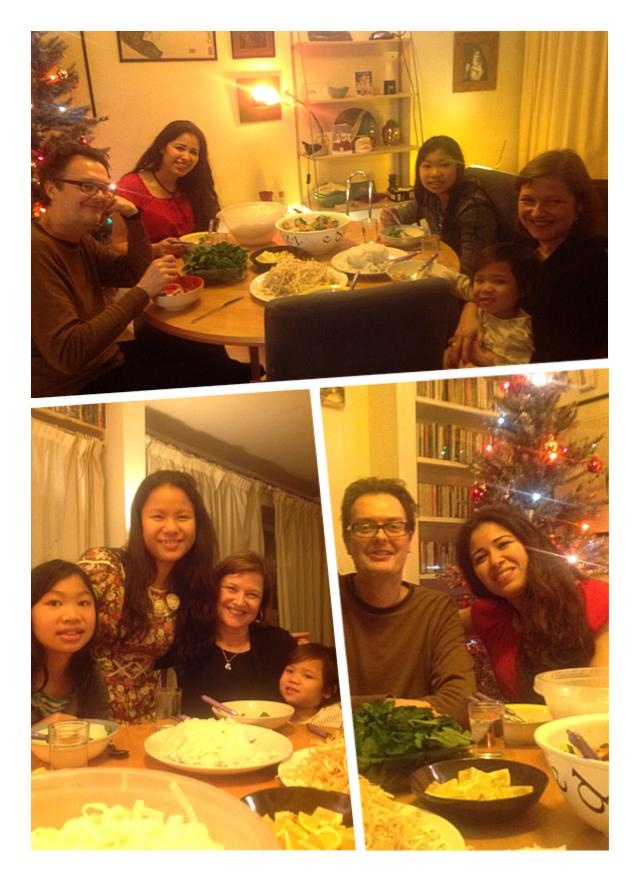 Thảo Duyên đón Noel 2013 bên cạnh bạn bè tại Anh.