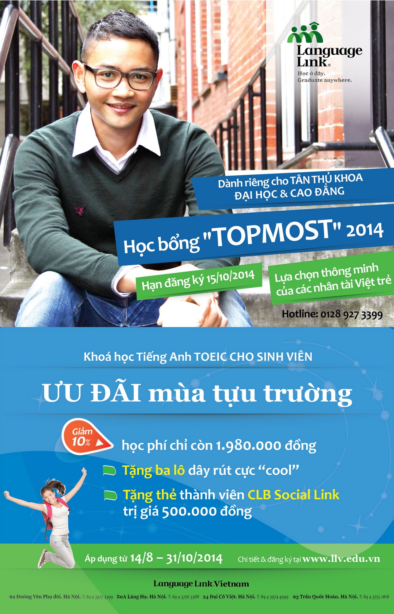 Học bổng toàn phần TOPMOST vinh danh các tân thủ khoa.