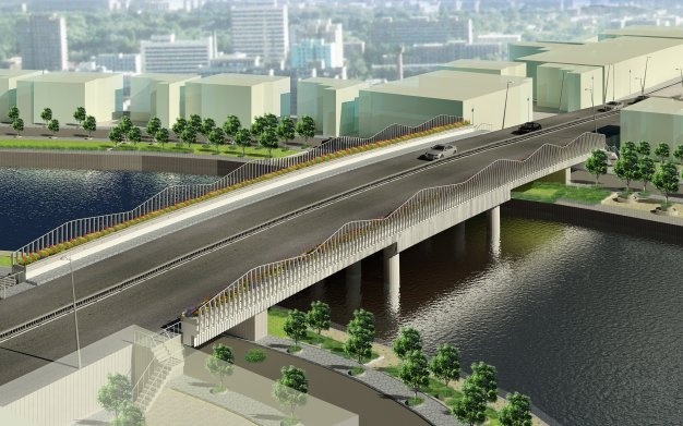 Phối cảnh cầu Kiệu mới.