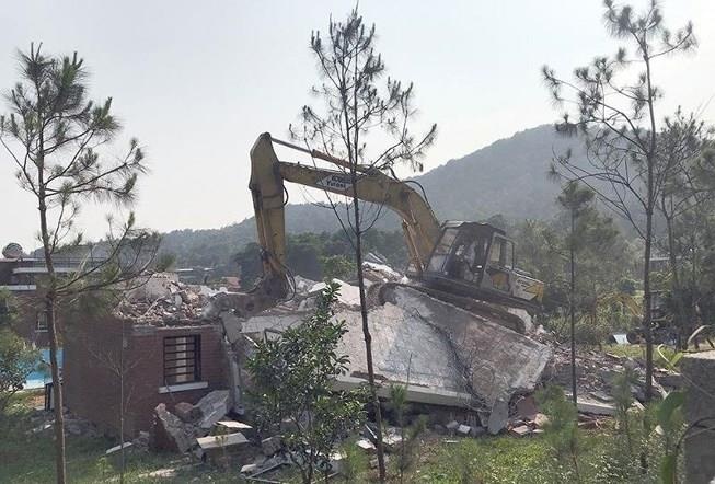 Mot loat cong trinh vi pham dat rung o Soc Son bi thao do hinh anh